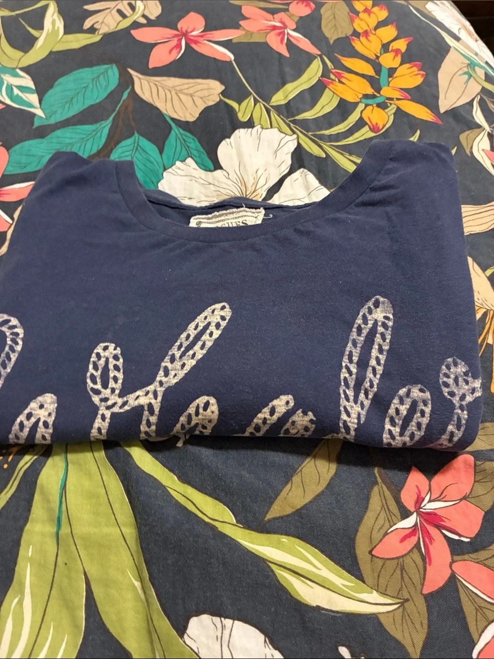 J. Crew Navy Rope Script 'Whaler' Short Sleeve Tee